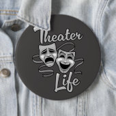 Theater Life Comedy and Tragedy Masks 缶バッジ (インサイチュ)