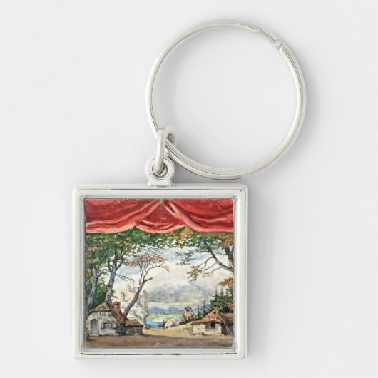 THEATRE BACKDROP DECOR, BALLET RUSES GISELLE CARD キーホルダー (正面)