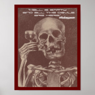 Theatre Hell is empty devils are here Shakespeare ポスター