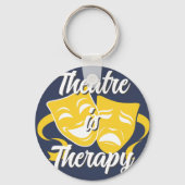 Theatre is Therapy Comedy Tragedy Masks Keychain キーホルダー (正面)