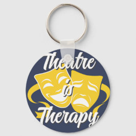Theatre is Therapy Comedy Tragedy Masks Keychain キーホルダー