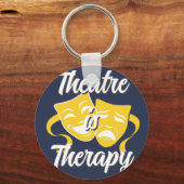 Theatre is Therapy Comedy Tragedy Masks Keychain キーホルダー (裏面)