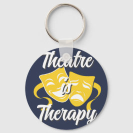 Theatre is Therapy Comedy Tragedy Masks Keychain キーホルダー