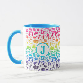 Theatre Lover Rainbow Icons Mug マグカップ