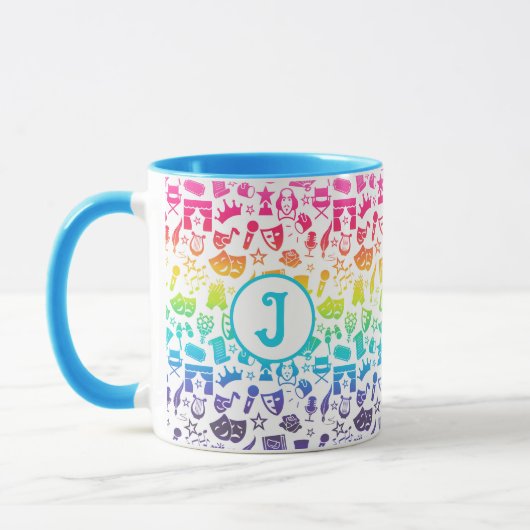 Theatre Lover Rainbow Icons Mug マグカップ (左)