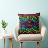 Theatre Lover Rainbow Icons Plaid Throw Pillow クッション (椅子)
