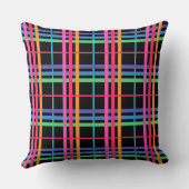Theatre Lover Rainbow Icons Plaid Throw Pillow クッション (裏面)
