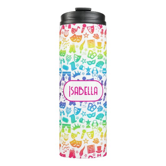 Theatre Lover Rainbow Icons Thermal Tumbler タンブラー (正面)