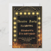 Theatre Marquee Party Invitation – Birthday invite 招待状 (正面)