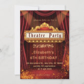 Theatre Marquee Party Invitation – Birthday invite 招待状 (正面)