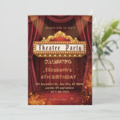 Theatre Marquee Party Invitation – Birthday invite 招待状 (スタンド正面)