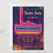 Theatre Marquee Party Invitation – Birthday invite 招待状 (正面)