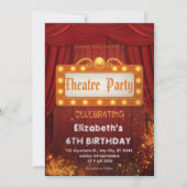 Theatre Marquee Party Invitation – Birthday invite 招待状 (正面)