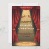Theatre Marquee Party Invitation – Birthday invite 招待状 (正面)