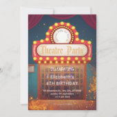 Theatre Marquee Party Invitation – Birthday invite 招待状 (正面)