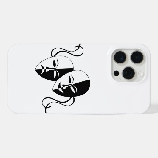 Theatre Masks Art iPhoneケース (裏面横)