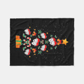 Theatre Masks Drama Actor Actress Christmas Tree X フリースブランケット (正面(横))