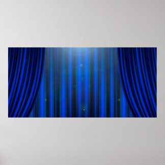 Theatre movie theater curtain strip ポスター