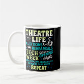 Theatre Nerd Actor Funny Musical Theater Geek Thes コーヒーマグカップ (左)