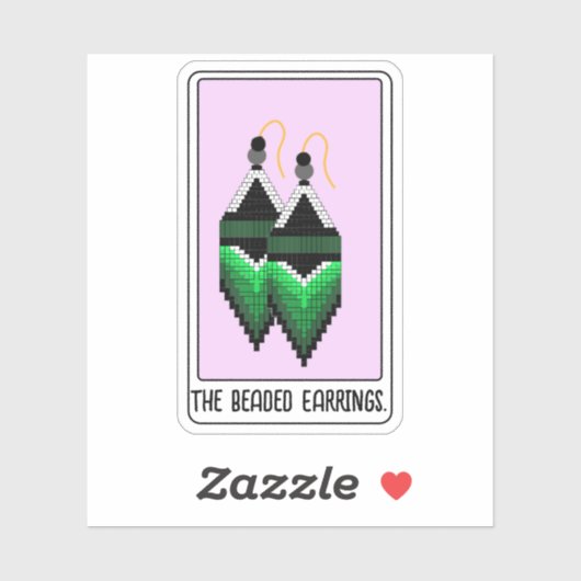 TheBeadedEarrings-TarotCard – ビニールステッカー シール (シート)