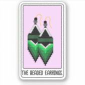 TheBeadedEarrings-TarotCard – ビニールステッカー シール (正面)