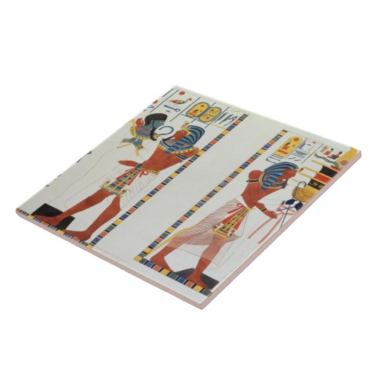 Thebesの王の墓からの2つの壁画、 タイル (側面)