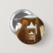 Thebes、エジプトのKarnakの寺院の複合体 缶バッジ (正面&裏面)