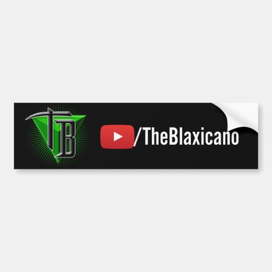 TheBlaxicano URL/Logo -バンパーステッカー バンパーステッカー (正面)