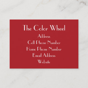 TheColorWheelのインド赤のぽっちゃりした名刺 名刺