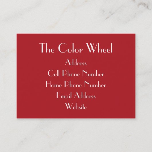 TheColorWheelのインド赤のぽっちゃりした名刺 名刺 (正面)
