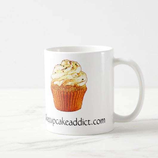 Thecupcakeaddict.comのコップ コーヒーマグカップ (右)