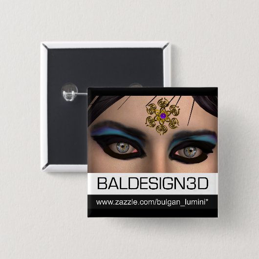 THEDAの目/Baldesign3d 缶バッジ (正面&裏面)
