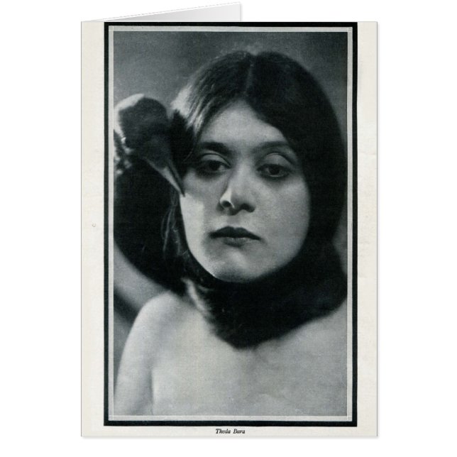 Theda Baraの1915年のヴィンテージのポートレートカード (正面)