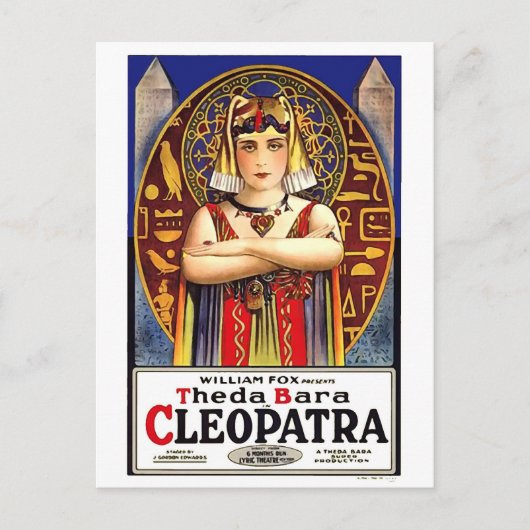 Theda Bara as Cleopatraヴィンテージ映画 ポストカード (正面)