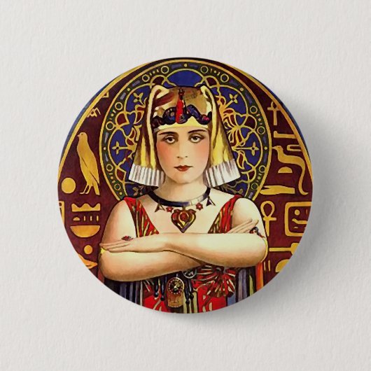 Theda Bara as Cleopatraヴィンテージ映画 缶バッジ (正面)