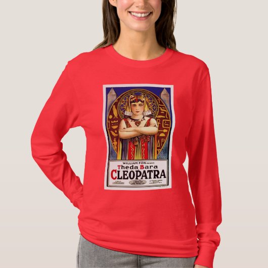 Theda Bara as Cleopatraヴィンテージ映画 Tシャツ (正面)