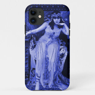 Theda Bara CleopatraのiPhone 5の場合のインディゴの黒 iPhone 11 ケース