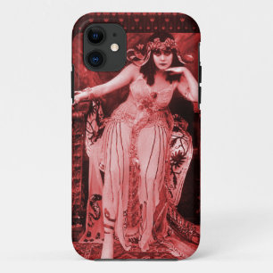 Theda Bara CleopatraのiPhone 5の場合の赤い黒 iPhone 11 ケース