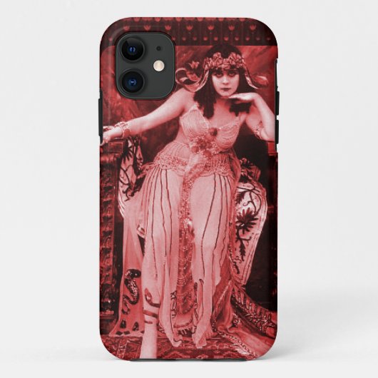 Theda Bara CleopatraのiPhone 5の場合の赤い黒 Case-Mate iPhoneケース (裏面)
