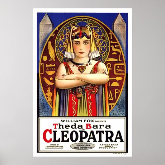 Theda Bara Cleopatra映画ポスター ポスター (正面)