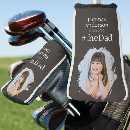 #theDad ダークネームイヤー付きカスタム写真 ゴルフヘッドカバー