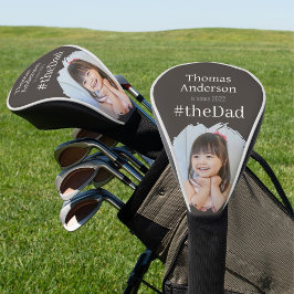 #theDad ダークネームイヤー付きカスタム写真 ゴルフヘッドカバー