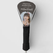 #theDad ダークネームイヤー付きカスタム写真 ゴルフヘッドカバー (正面)
