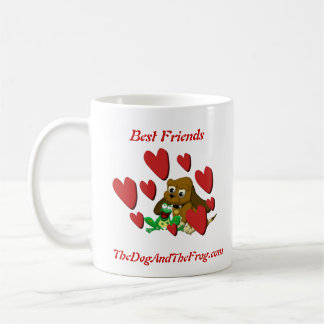 TheDogAndTheFrog.comのギフト犬のカエルの親友 コーヒーマグカップ