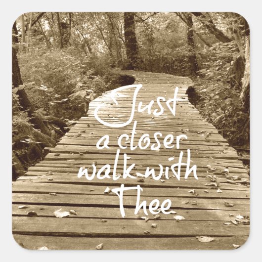 Theeと一緒に歩いて行く スクエアシール (正面)