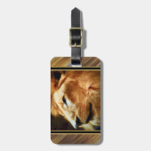 Theeの威厳のあるなライオン ラゲッジタグ (正面縦)