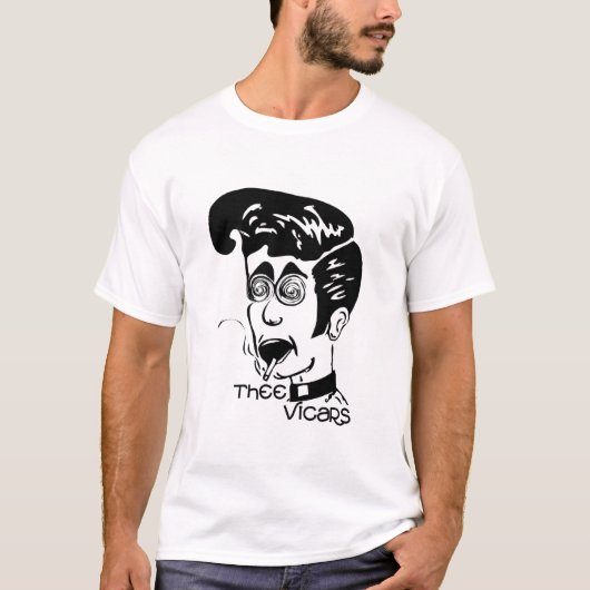 Theeの教区牧師つばおよびロゴのTシャツ Tシャツ (正面)