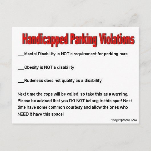 thegimpstore.com ポストカード (正面)