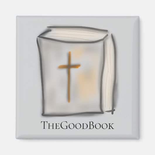 TheGoodBook Christian Bible with Cross マグネット (正面)