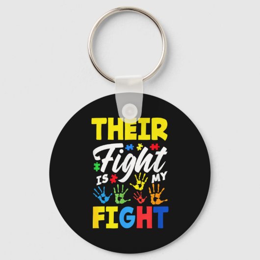 Their Fight Is My Fight 自閉症啓発 _1  キーホルダー (正面)